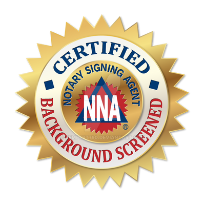 NNA notary signing agent background screened badge